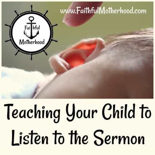 Baby's Ear child to Listen to Sermon