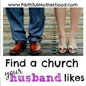 husband & wife feet find a church your husband likes