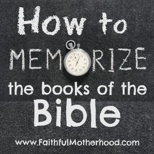 Blackboard, written on it is: How to Memorize the books of the Bible. O in Memorize is a stopwatch