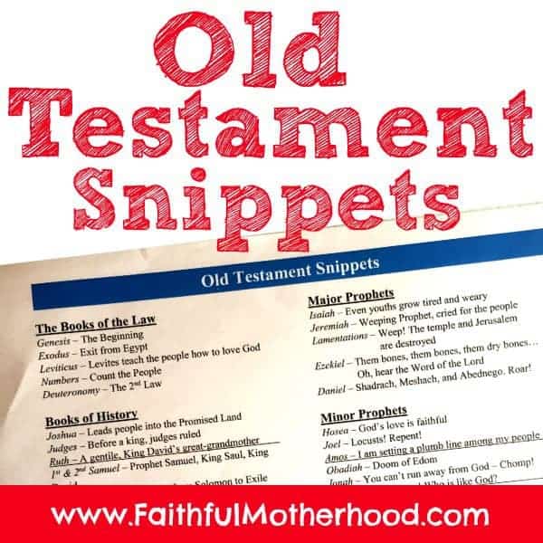 Old Testament Books Snippets