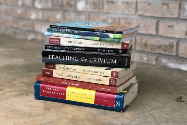 Stack of Classical Christian Education Books