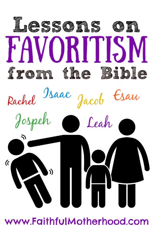 Black figure family. Title: Lessons on Favoritism in the Bible.