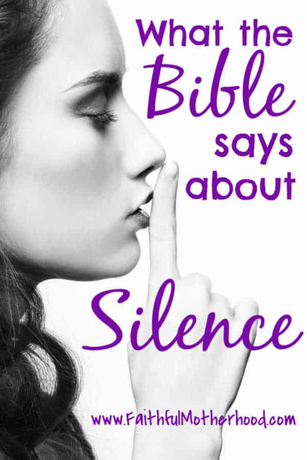 women with finger to her mouth - silence. Title: What the Bible says about ... silence
