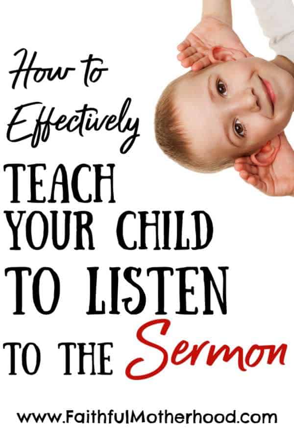 Little boy peeking in from the corner. Title: How to Effectively teach your child to listen to the sermon.