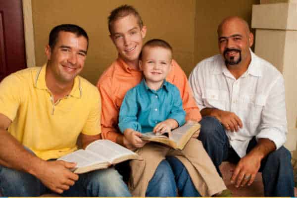 fathers and sons with Bibles - find a church your husband likes 